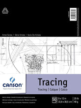 Cargar imagen en el visor de la galería, CANSON - Artist Series Tracing Pads (Libretas de Hojas de Calco) - 25lb - 50 hojas
