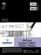 Load image into Gallery viewer, CANSON - Artist Series Vidalon Vellum Tracing Papers (Libreta de Hoja de Calco Vidalon Vellum) - 18lb - 50 hojas
