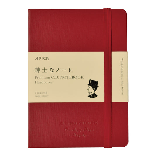 Apica Premium Notebook - Tapa Dura - A6 - Cuadriculado - Red
