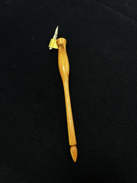 Michael Sull - Canary Wood - Oblique Penholder - Palillero Oblicuo