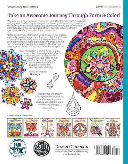 DESIGN ORIGINALS - 	GROOVY ABSTRACT - Libro de Colorear