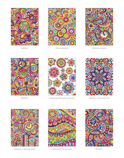 DESIGN ORIGINALS - 	GROOVY ABSTRACT - Libro de Colorear