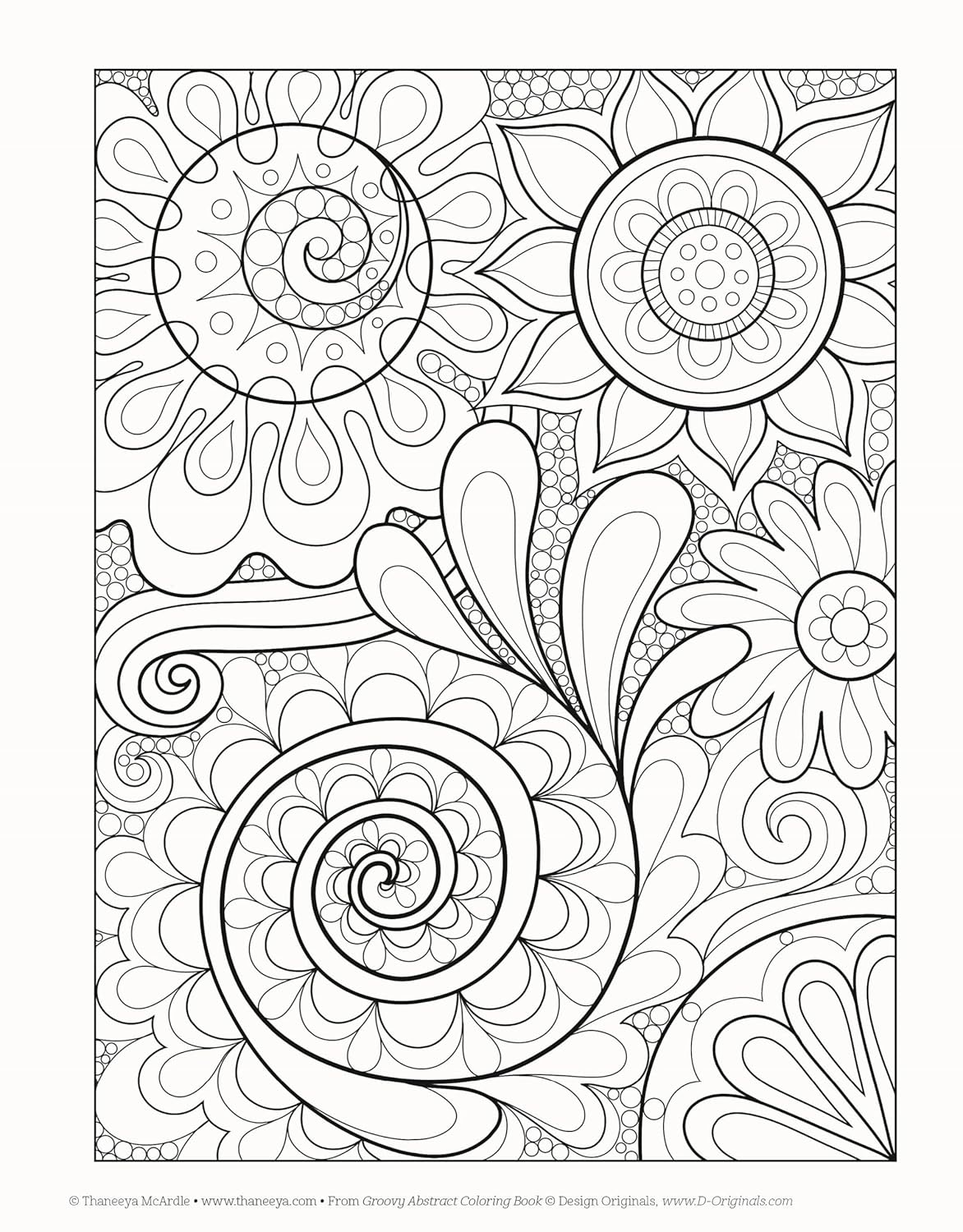 DESIGN ORIGINALS - 	GROOVY ABSTRACT - Libro de Colorear