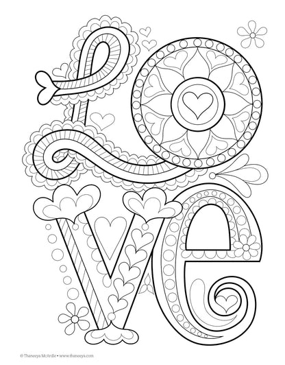 DESIGN ORIGINALS - PEACE &amp; LOVE - Coloring Book