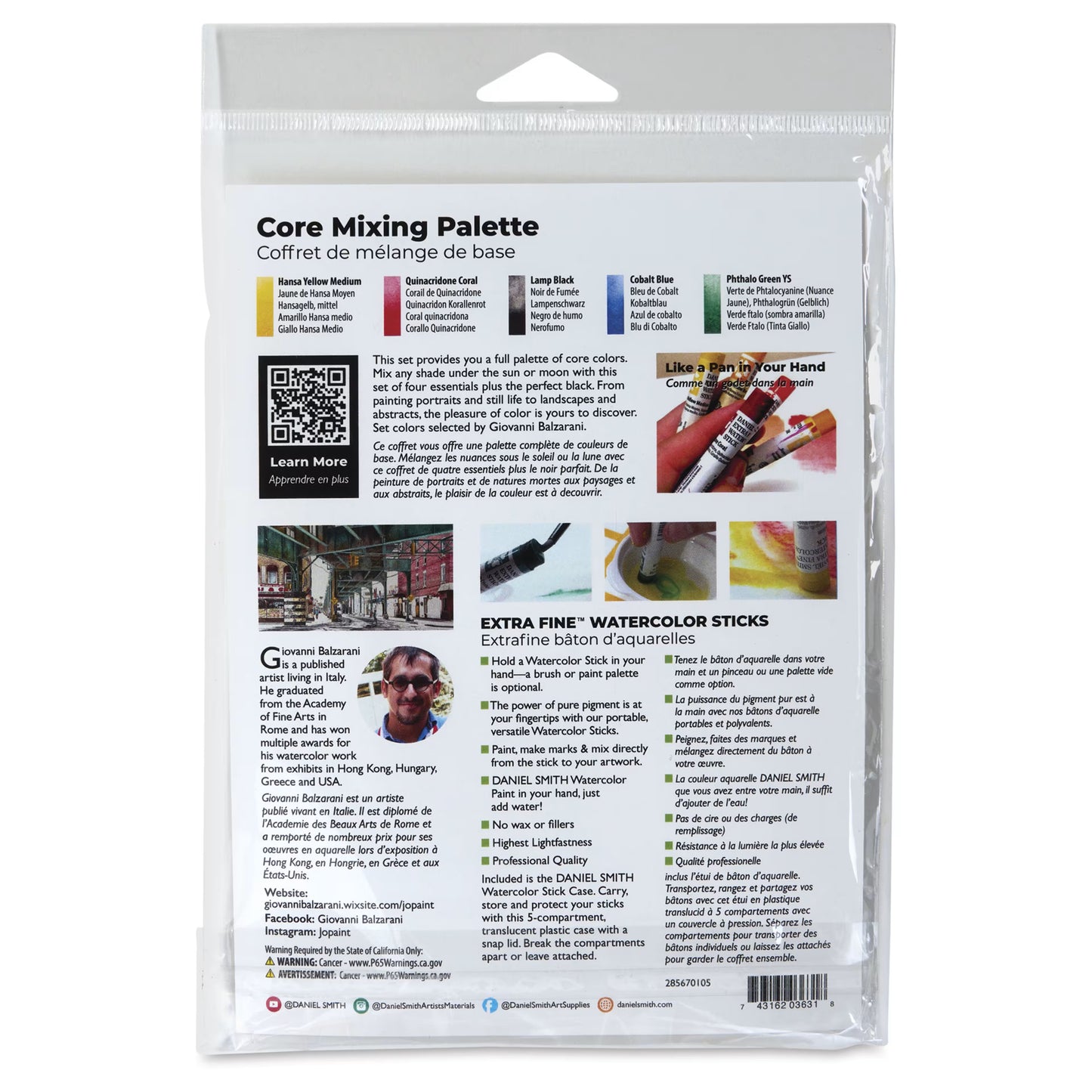 DANIEL SMITH - Extra-Fine Watercolor Stick Sets de 5