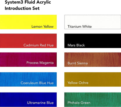 DALER ROWNEY - System3 Fluid Acrylic Introduction Set (Acrílico Fluído Set)