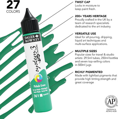 DALER ROWNEY - System3 Fluid Acrylic Introduction Set (Acrílico Fluído Set)