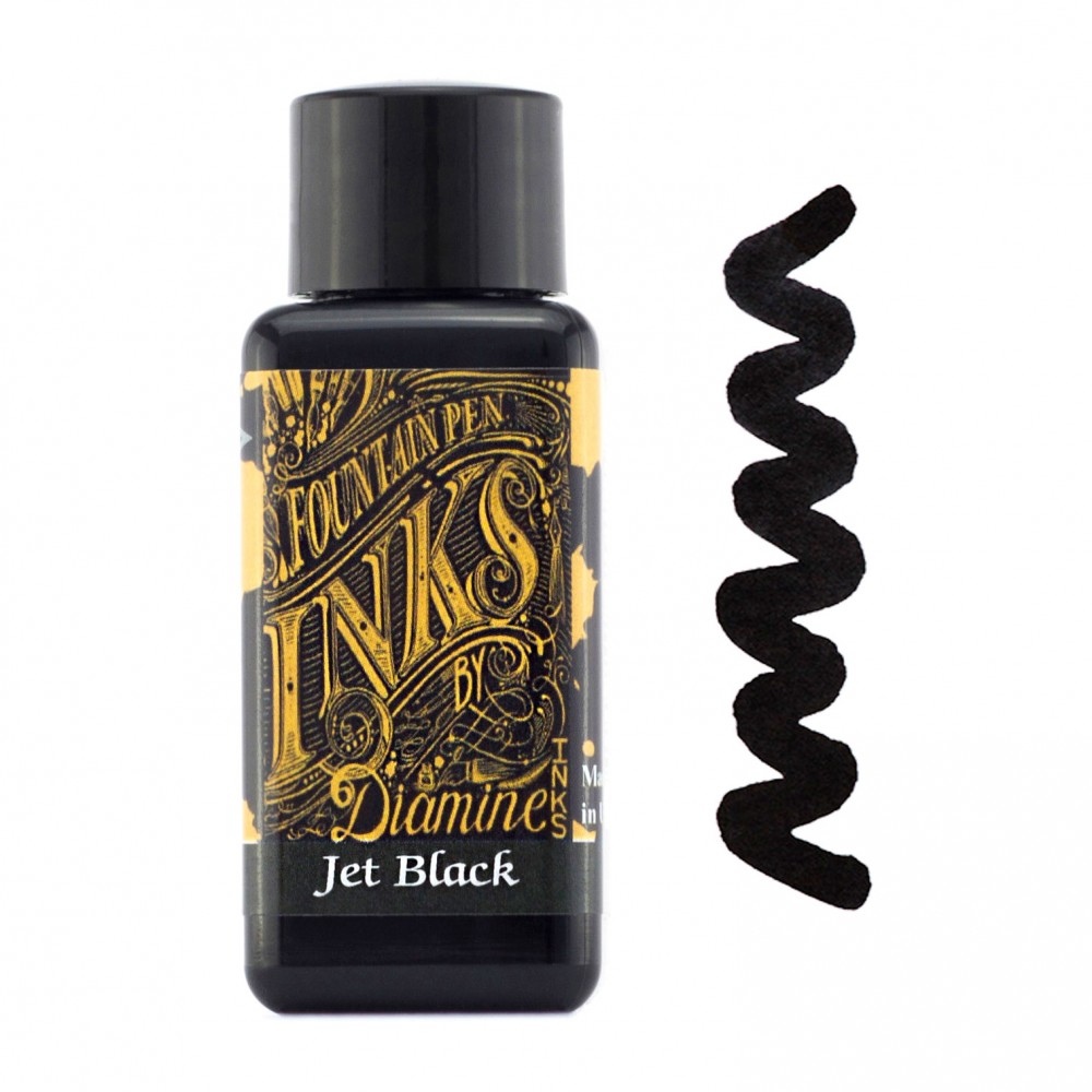Diamine Jet Black - Botella 30ml.