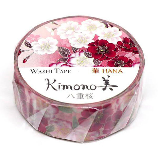 Kimono Beauty Washi Tape - Hana - Double Cherry Blossoms - 15mm x 7m
