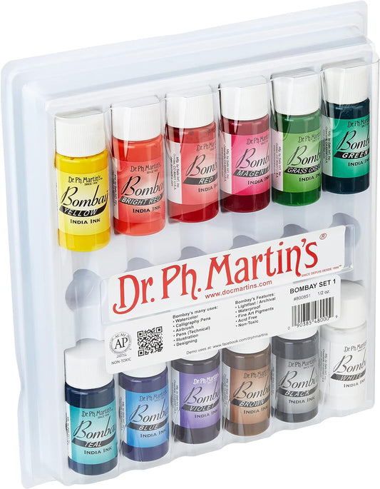 DR. PH. MARTIN'S - Bombay India Inks Sets - 0.5 oz.