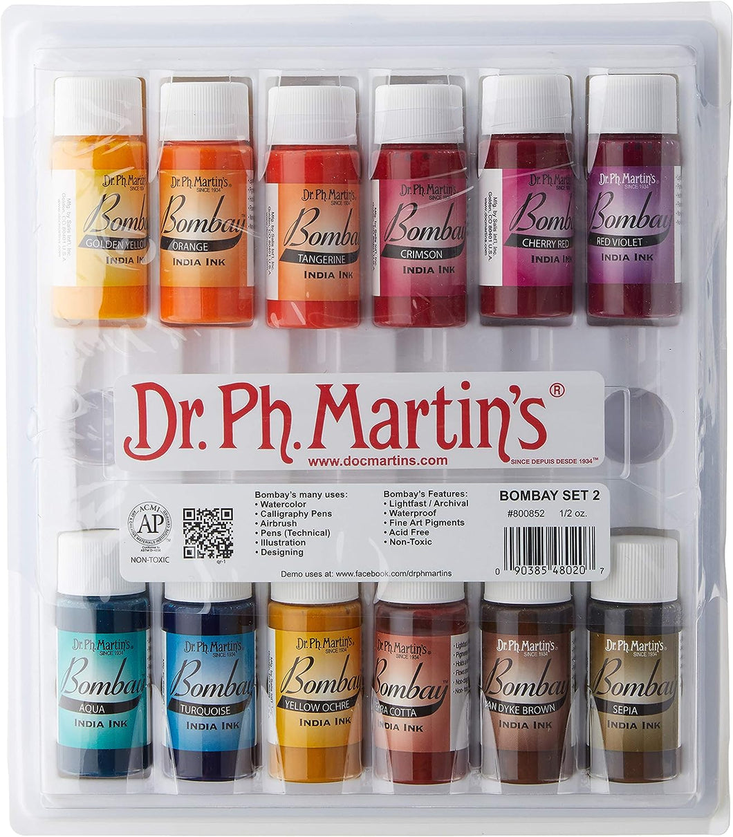 DR. PH. MARTIN'S - Bombay India Inks Sets - 0.5 oz.