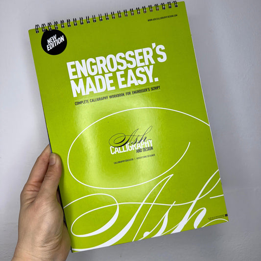 Ash Calligraphy Engrosser's Made Easy Practice Pad - A4 - Encuadernación en Espiral