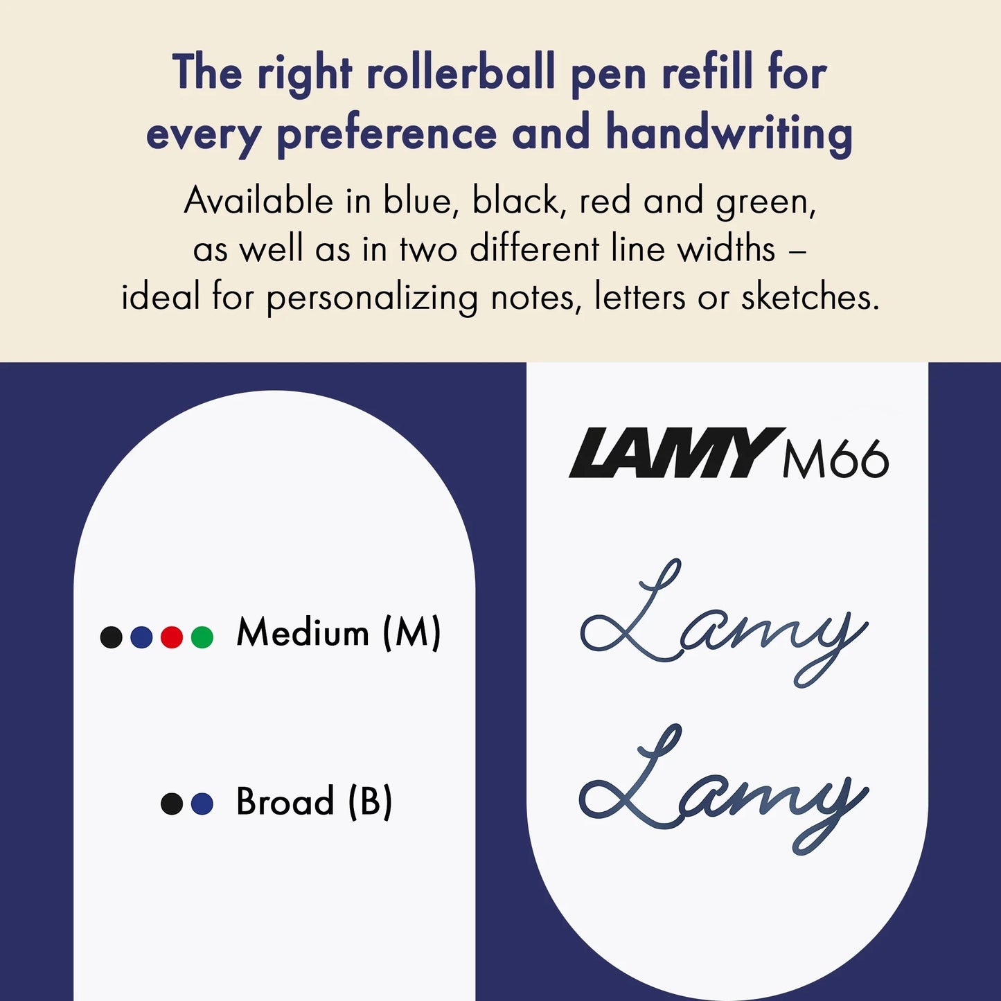 LAMY - M66 Refill Rollerball (Recambios) - B - Black