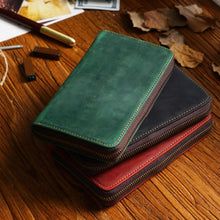 Cargar imagen en el visor de la galería, Estuche de Cuero para Bolígrafos con Bolsillo
