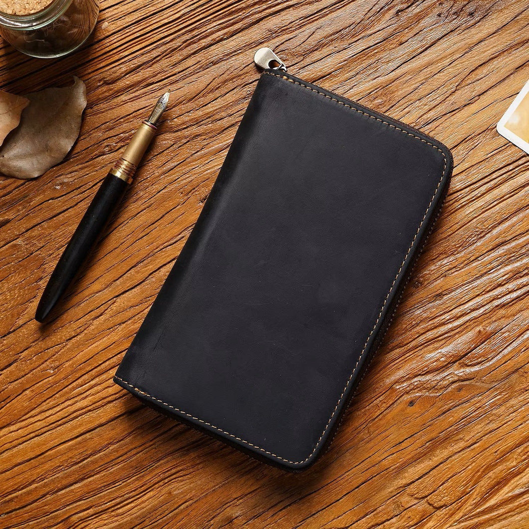 Estuche de Cuero para Bolígrafos con Bolsillo