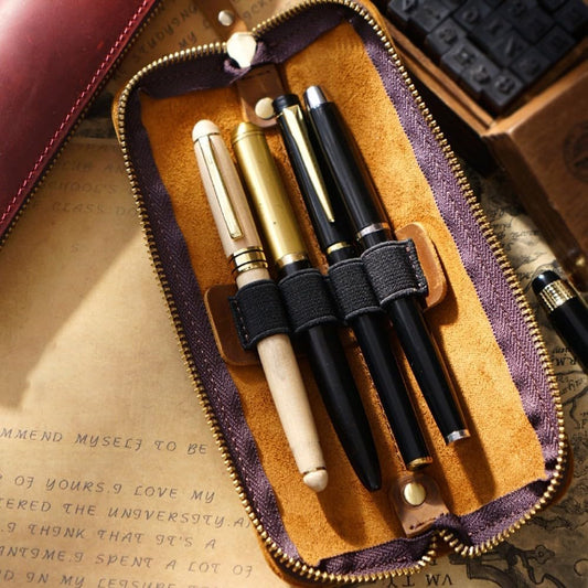 Estuche de Cuero para Bolígrafos