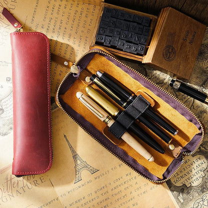 Estuche de Cuero para Bolígrafos
