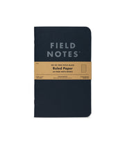 Cargar imagen en el visor de la galería, Field Notes Pitch Black Notebook - Pack de 2 - 64 páginas
