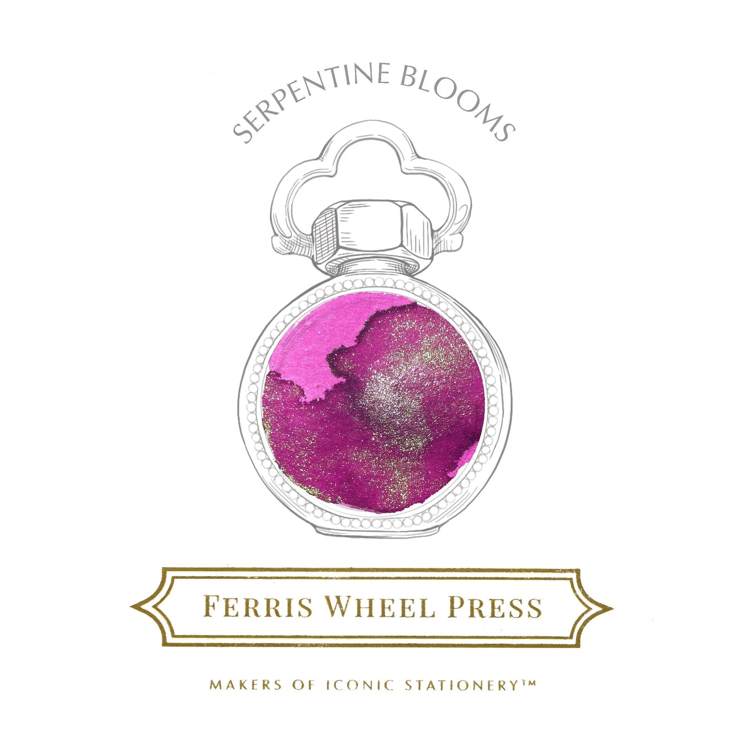 FERRIS WHEEL PRESS - Curious Collaborations | Special Edition LNY - Year of the Snake - Serpentine Blooms Ink - 38ml.