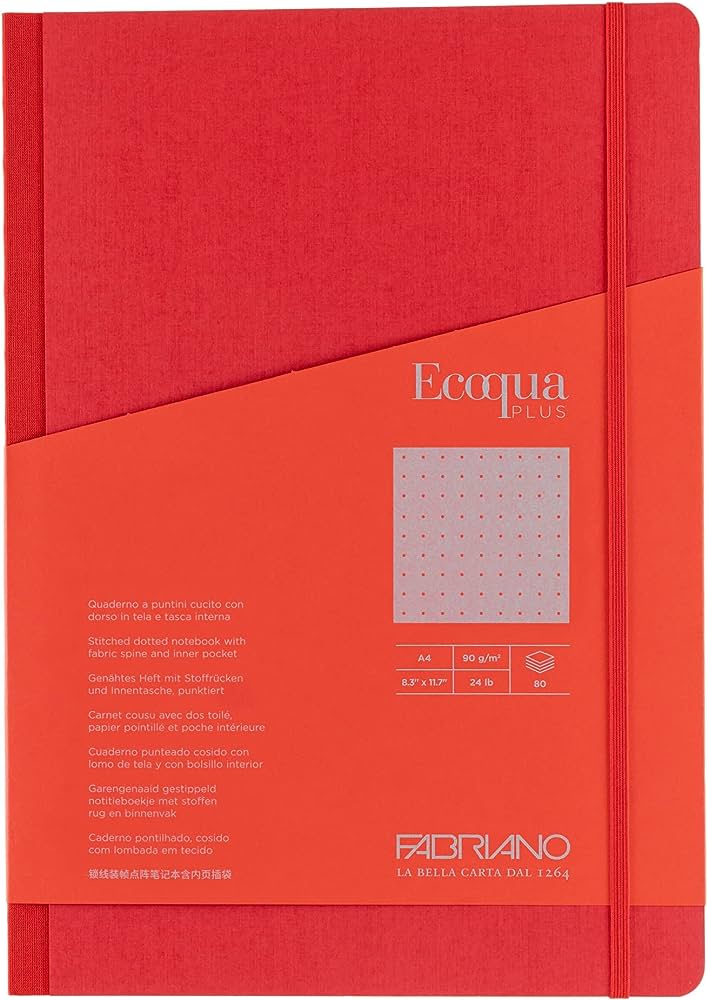 FABRIANO - EcoQua PLUS Fabric-Bound Notebooks (Dotted)