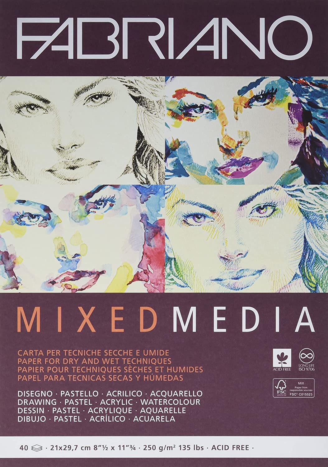 FABRIANO - Mixed Media Pads (Libreta con Hojas para Medio Mixtos)