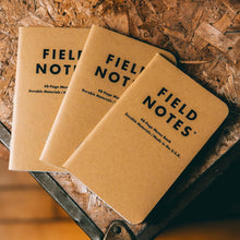 Cargar imagen en el visor de la galería, Field Notes Original Kraft Notebook - Pack de 3 - 48 páginas
