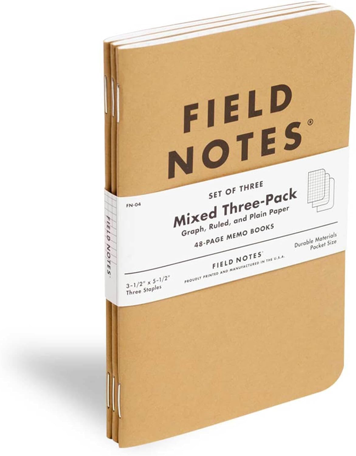 Field Notes Original Kraft Notebook - Pack de 3 - 48 páginas