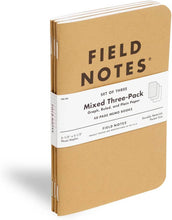 Cargar imagen en el visor de la galería, Field Notes Original Kraft Notebook - Pack de 3 - 48 páginas
