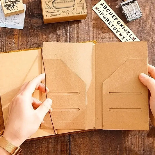 Folder Kraft con Bolsillos para Traveler's Notebook