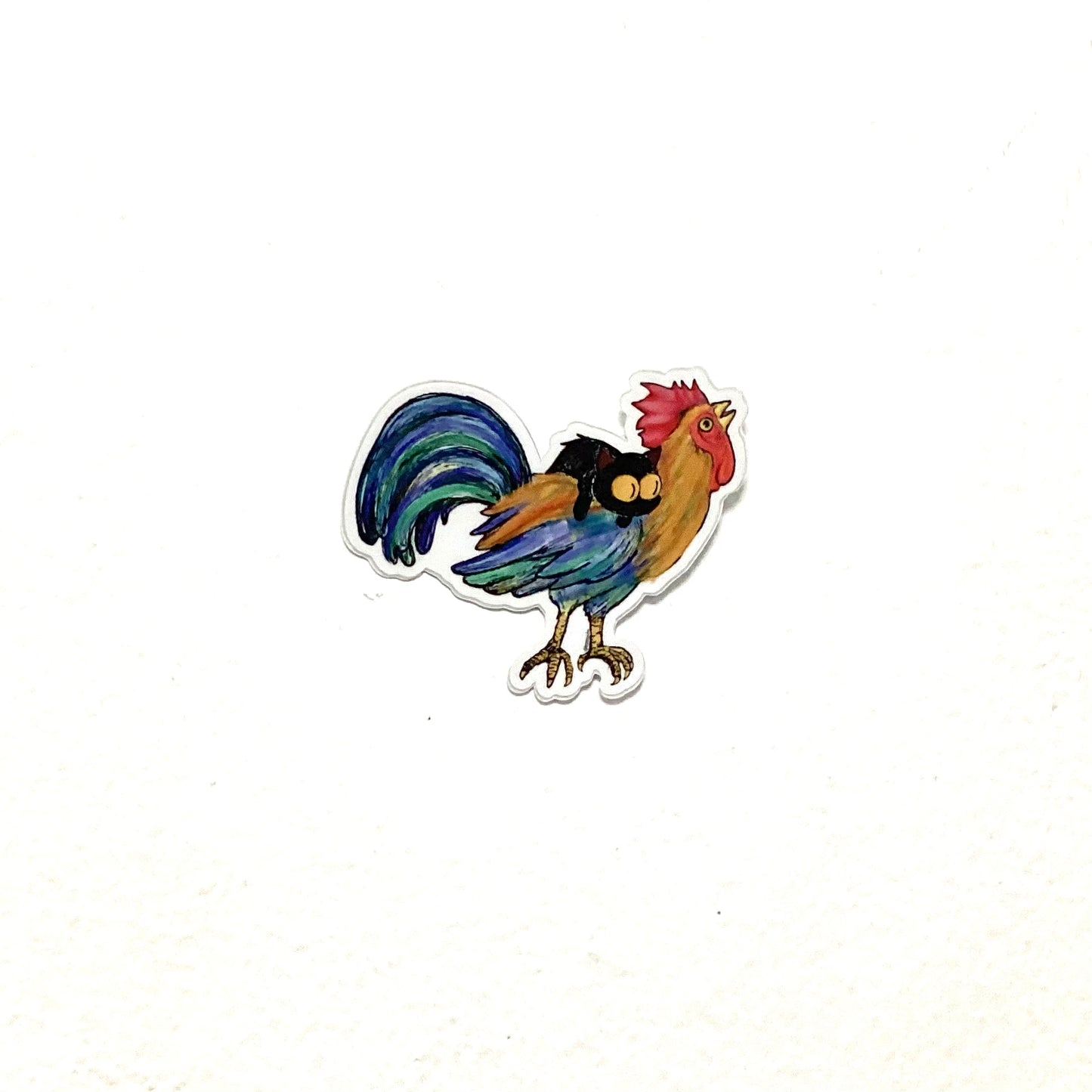 Mongycho - Gallo y Gatito Sticker