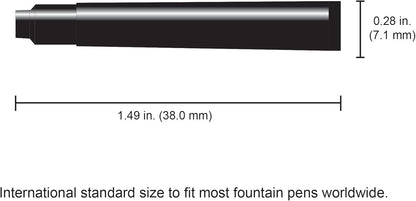 Monteverde Cartridges Cartucho Tinta Black - 6 unidades