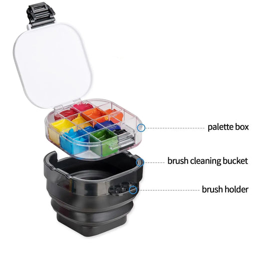 Paleta y Almacenamiento de Pintura . 16 compartimientos