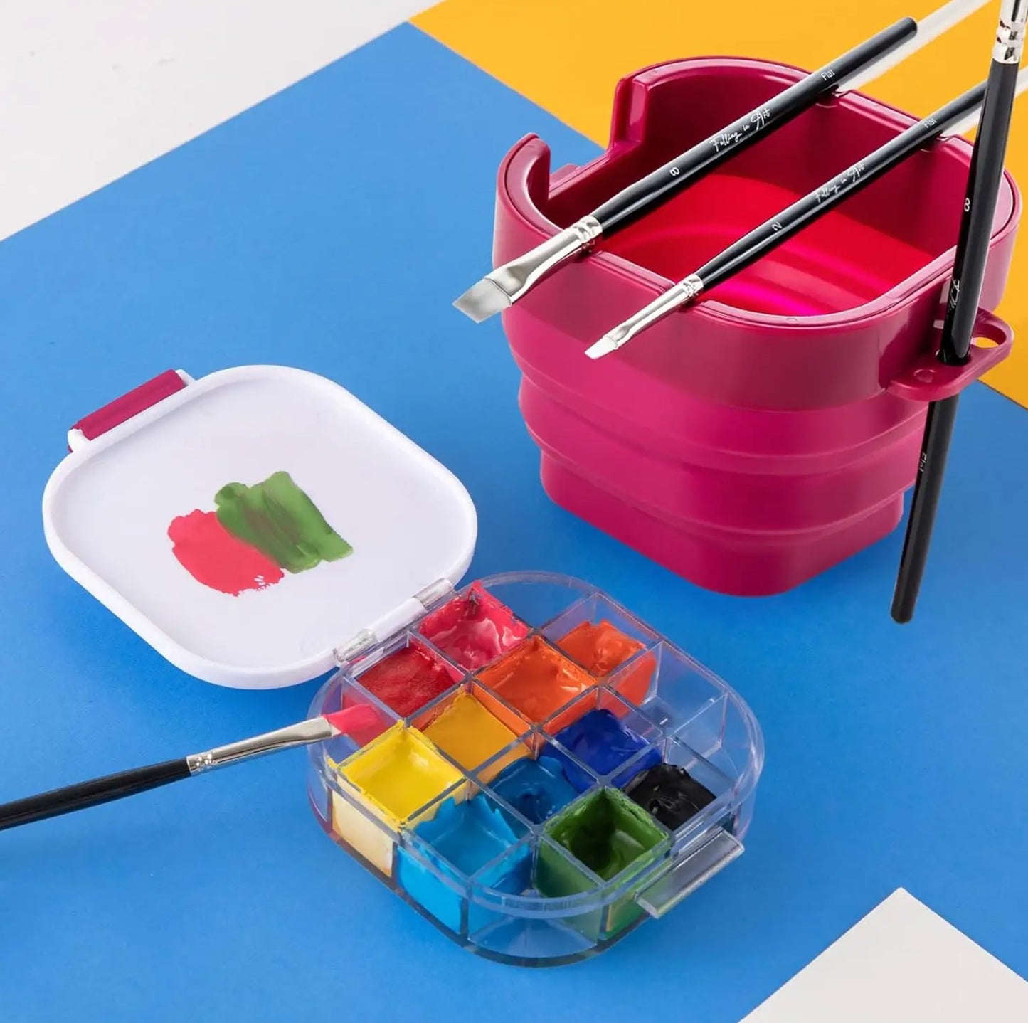 Paleta y Almacenamiento de Pintura . 16 compartimientos