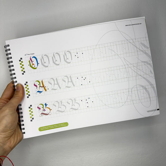 Ash Calligraphy Gothic Made Easy Practice Pad - A4 - Encuadernación en Espiral