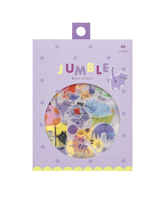 GIRL OF ALL WORK - Jumble Washi Stickers - Cats