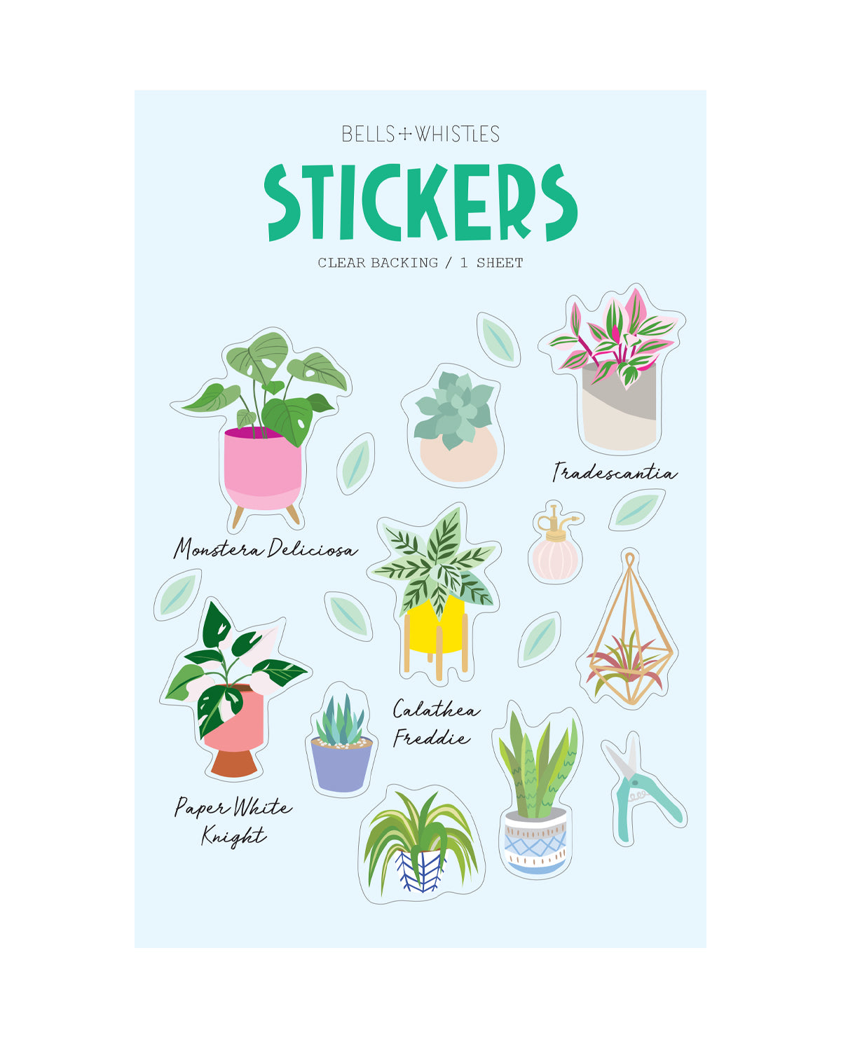 GIRL OF ALL WORK - Clear Stickers - House Plants