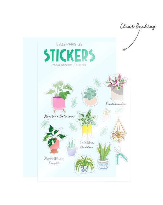 GIRL OF ALL WORK - Clear Stickers - House Plants