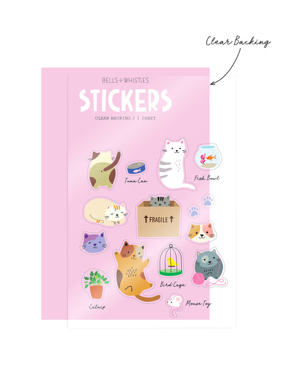 GIRL OF ALL WORK - Clear Stickers - Cats