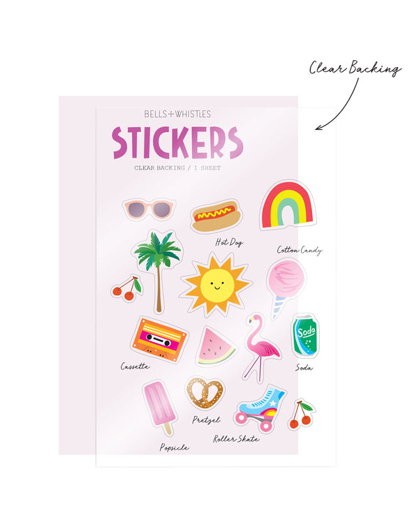 GIRL OF ALL WORK - Clear Stickers - Summer Icons