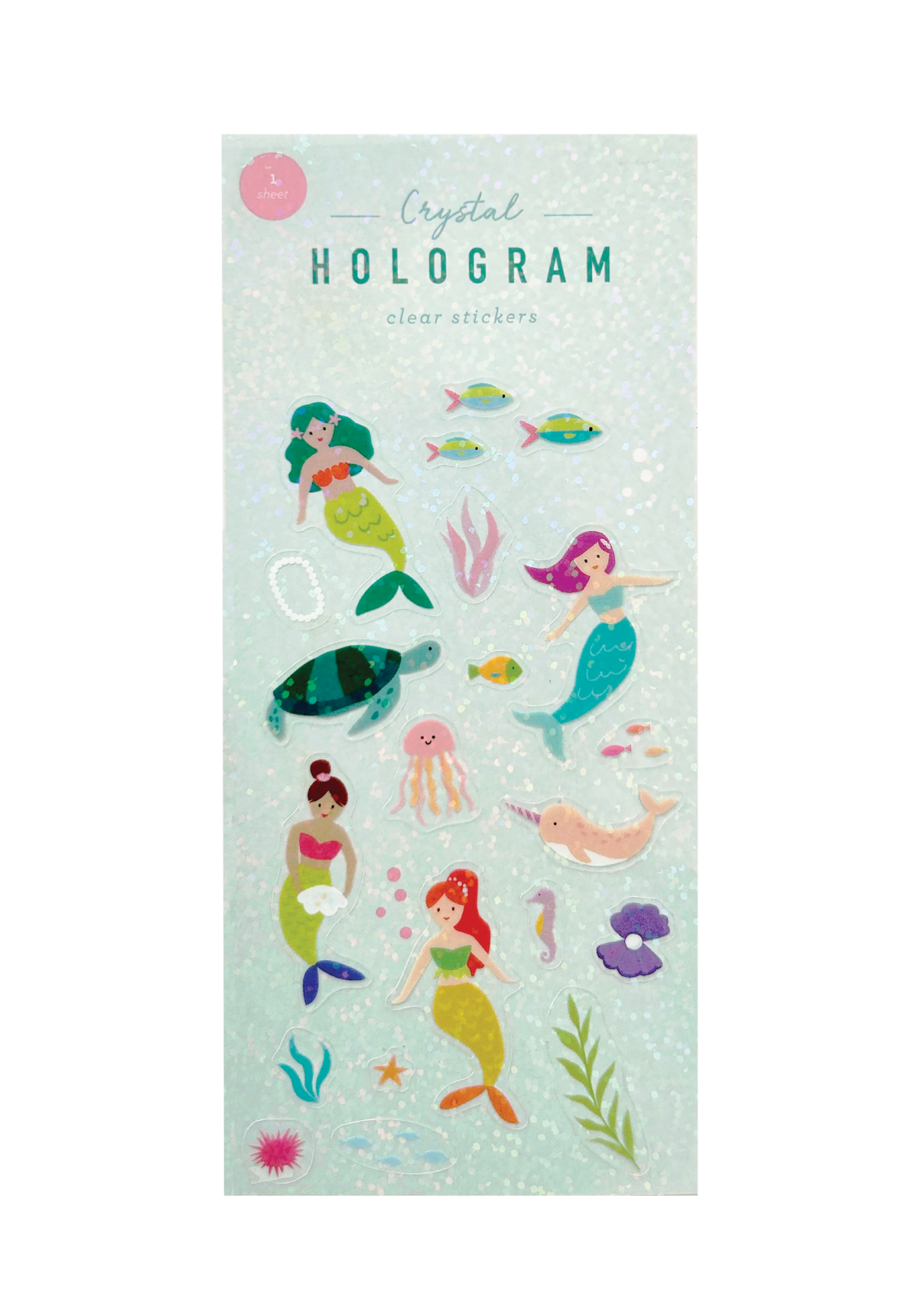 GIRL OF ALL WORK - Crystal Hologram Clear Stickers - Mermaids