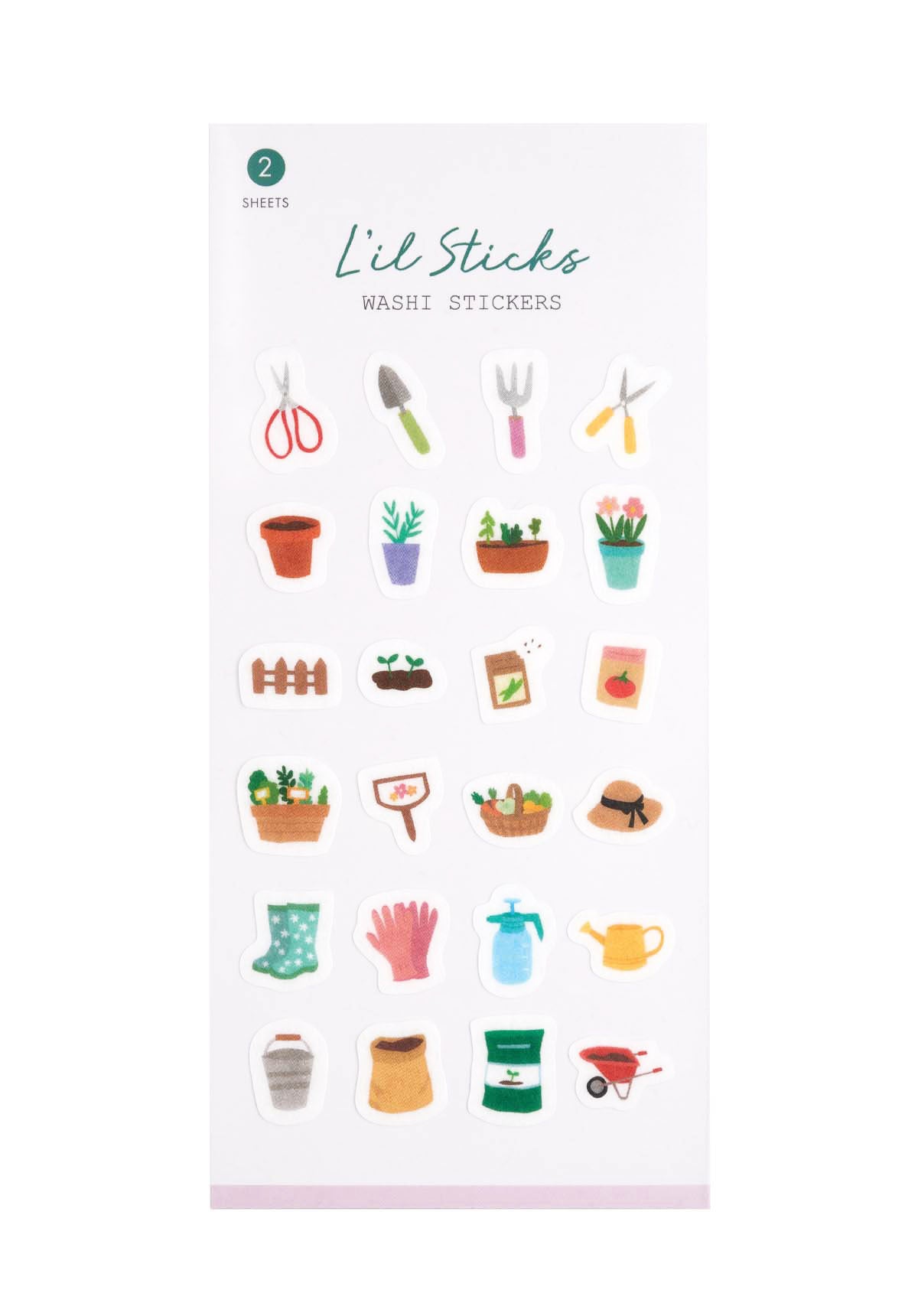 GIRL OF ALL WORK - L'il Sticks Washi Stickers - Gardening