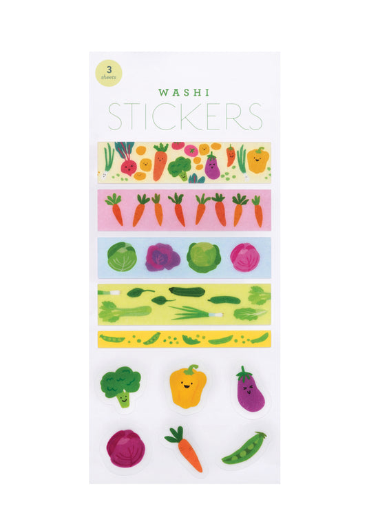 GIRL OF ALL WORK - Washi Stickers - Vegetable Patch