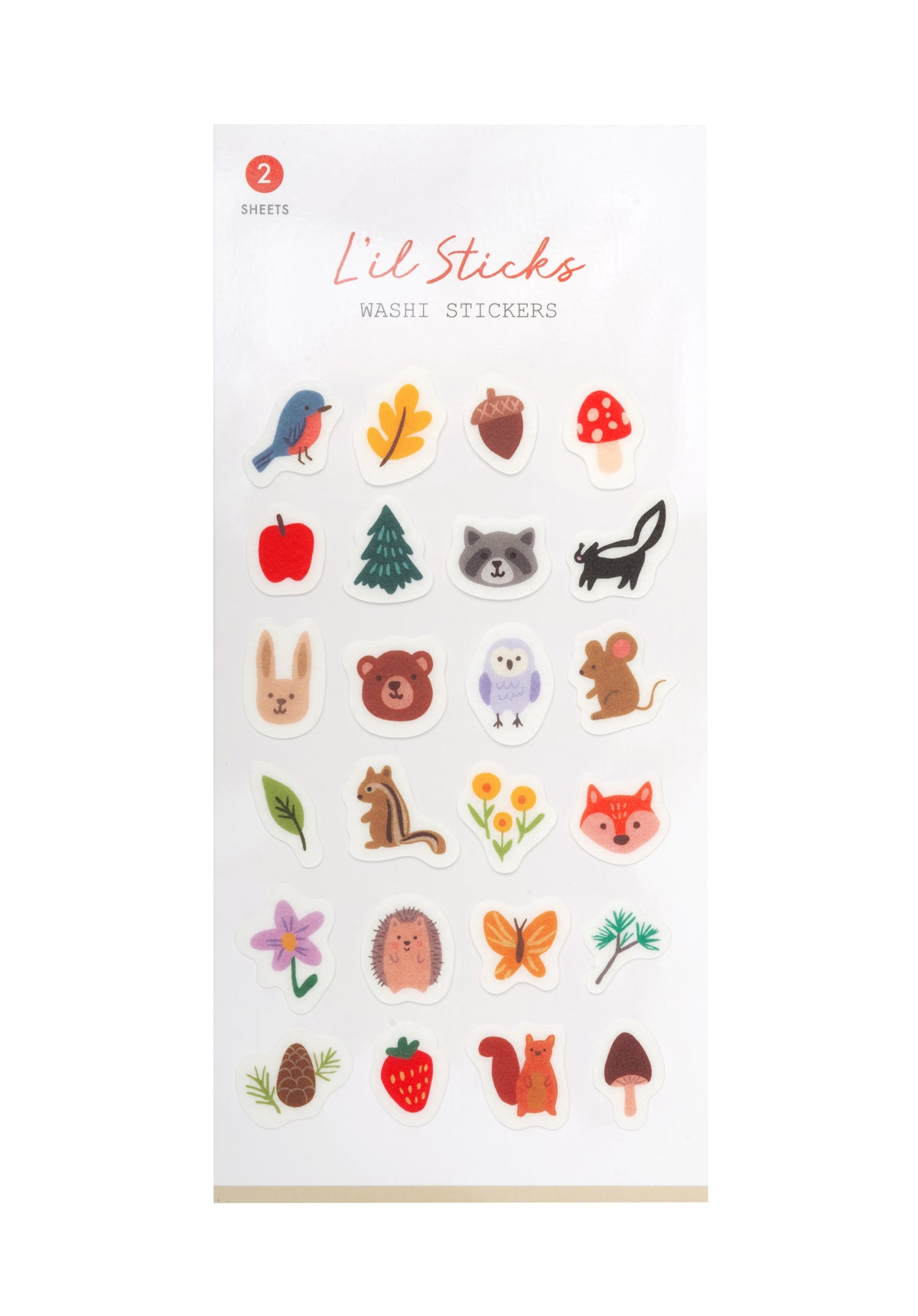 GIRL OF ALL WORK - L'il Sticks Washi Stickers - Forest Fun
