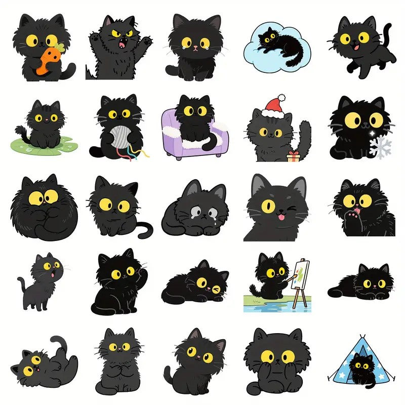 Stickers - Gatitos Negros 4