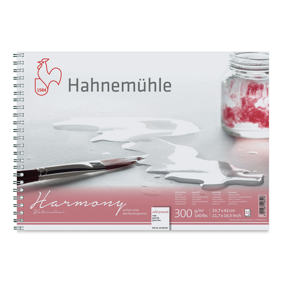 HAHNEMUHLE - Harmony Watercolor Paper Spiral-Bound Pads (Libreta de Acuarela Espiral 300 GSM)
