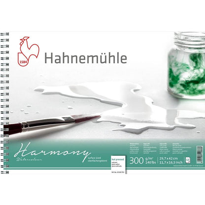 HAHNEMUHLE - Harmony Watercolor Paper Spiral-Bound Pads (Libreta de Acuarela Espiral 300 GSM)