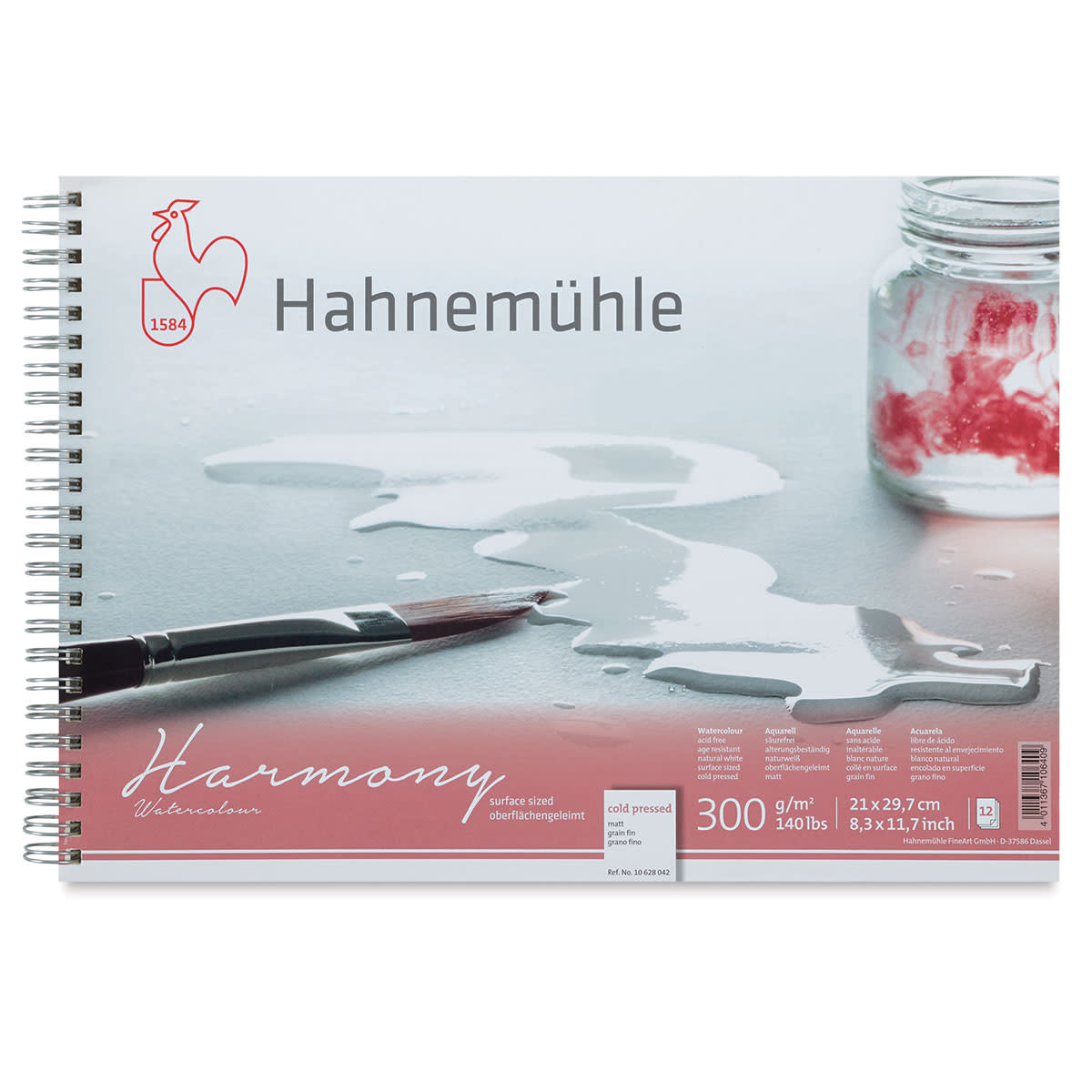 HAHNEMUHLE - Harmony Watercolor Paper Spiral-Bound Pads (Libreta de Acuarela Espiral 300 GSM)