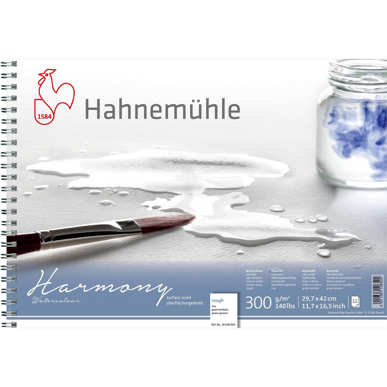 HAHNEMUHLE - Harmony Watercolor Paper Spiral-Bound Pads (Libreta de Acuarela Espiral 300 GSM)