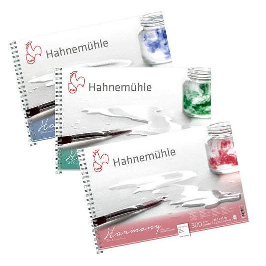 HAHNEMUHLE - Harmony Watercolor Paper Spiral-Bound Pads (Libreta de Acuarela Espiral 300 GSM)