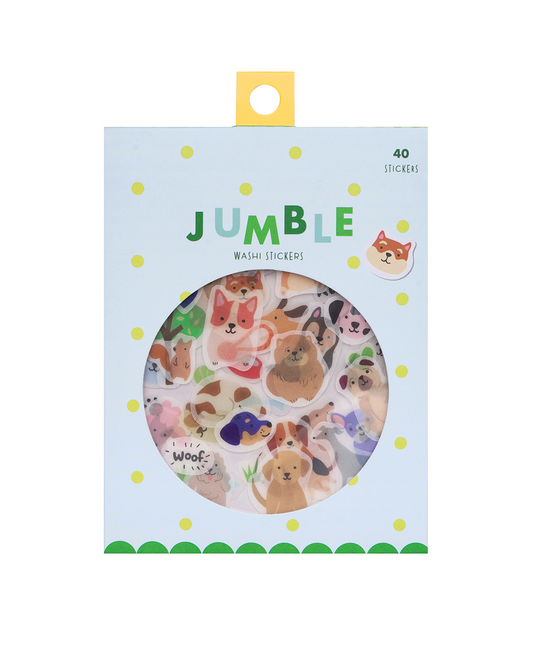GIRL OF ALL WORK - DOGS JUMBLE WASHI STICKERS